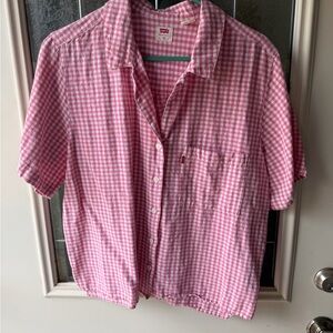 Levi's Pink Gingham Women's Button Down Shirt